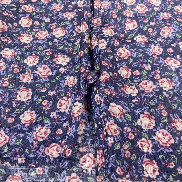 Lauren Conrad Button Up Blouse Womens Plus 1X Floral Ruffle Boho Flowy Lightweig - Picture 8 of 10